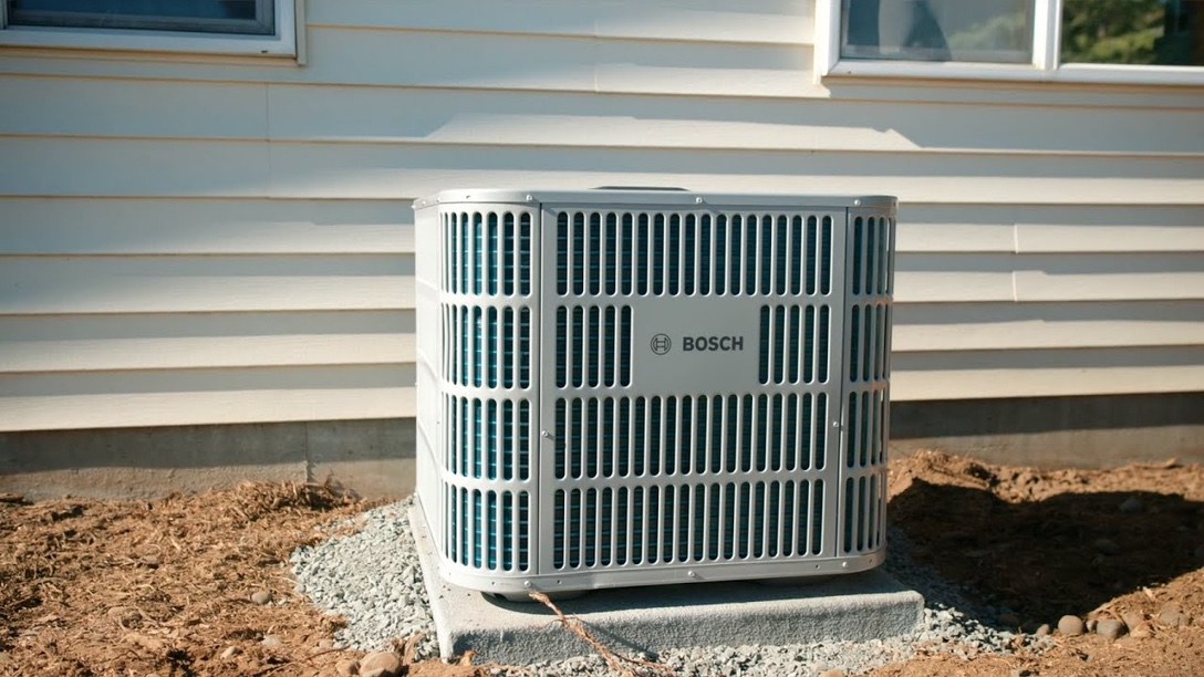 Bosch heat pump outside home